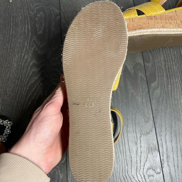 Marc Fisher Wedge Sandals Size 10 - Picture 2 of 4